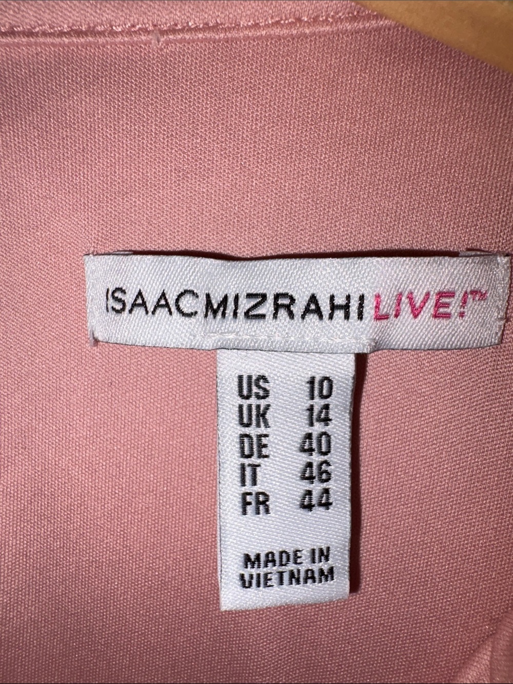 Isaac Mizrahi Live  Dusty Pink Lace Ruffle Blouse Woman’s Size 10 Poets Sleeve - Picture 5 of 17